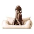 Tierlando NEMO Hundebett Hundesofa S M L Hundekorb Katzenbett 65 80 100cm creme 1 m, 25 cm, 80 cm