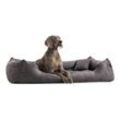 Tierlando MORITZ VIP Hundebett Hundesofa schwarz/ graphit 90 cm, 22 cm, 75 cm