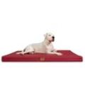 Tierlando ® OSCAR VISCO Orthopädische Hundematte Matratze Kunstleder Hundebett dunkelrot 1 m, 11 cm, 80 cm