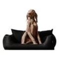 Tierlando NEMO Hundebett Hundesofa S M L Hundekorb Katzenbett 65 80 100cm schwarz 1 m, 25 cm, 80 cm