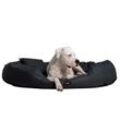 Tierlando ® ARES VISCO Polyester - Orthopädisches Hundebett schwarz 1,1 m, 25 cm, 90 cm