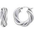 Paar Creolen THOMAS SABO "Schmuck Silber 925 Ohrringe gedrehtes Design, CR742-001, CR742-413", silber (silberfarben), Ohrringe, Damen, Silber 925 (Sterlingsilber)