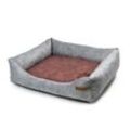 Rexproduct SoftColor luxury dog bed in grau color rot XL