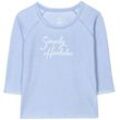 Sweater HERRLICHER "ANGELIKA" Gr. XS (34), blau (light 442) Damen Sweatshirts mit Logo-Statement Stickerei "Simply Herrlicher"