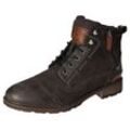 Schnürboots MUSTANG SHOES Gr. 41, grau (dunkelgrau used) Herren Schuhe Winterboots, Casual Stiefel mit stylischem Logodruck auf der Zunge