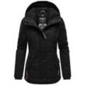 Winterjacke MARIKOO "Bikoo" Gr. S (36), schwarz, Damen, Oberstoff: 100% Baumwolle, Futter: 100% Polyester, Wattierung: 100% Polyester, Ärmelfutter: 100% Polyester, Jacken, sportliche Damen Outdoor Baumwolljacke mit Kapuze