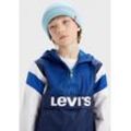 Anorak LEVI'S KIDS "LVB COLOR BLOCK ANORAK" Gr. 10 (140), blau (naval academy), Jungen, Web, Obermaterial: 100% Nylon. Futter: 100% Polyester, colorblocking, Jacken, for BOYS