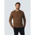 Strickpullover NO EXCESS Gr. L, braun (brown) Herren Pullover in melierter Optik