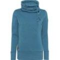 Sweater RAGWEAR "VIOLLA" Gr. S (36), blau (2040 blue) Damen Sweatshirts mit hohem Stehkragen