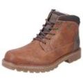 Winterstiefelette RIEKER, Herren, Gr. 45, braun, Lederimitat, Textil, klassisch, Schuhe, Workerboots, Schnürboots, Trekkingstiefel mit riekerTEX-Membran