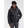 Steppjacke CALVIN KLEIN JEANS "LOGO TAPE LW PADDED JACKET", Herren, Gr. XL (52), schwarz, Obermaterial: 100% Polyester. Futter: 100% Polyester. Füllung: 100% Polyester, bedruckt, modisch, Langarm Bündchen, Jacken