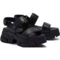 Sandale TIMBERLAND "Adley Way Sandal 2 Band", Gr. 40, schwarz, Leder, sportlich, Schuhe, mit Klettverschluss