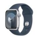 Apple Watch Series 9 (2023) GPS + Cellular 41 mm - Aluminium Silber - Sportarmband Blau