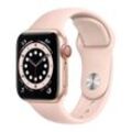 Apple Watch Series 6 (2020) GPS + Cellular 44 mm - Rostfreier Stahl Gold - Sportarmband Rosé