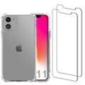 Hülle iPhone 11 und 2 schutzfolien - Recycelter Kunststoff - Transparent