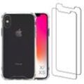 Hülle iPhone X/XS und 2 schutzfolien - Recycelter Kunststoff - Transparent