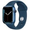 Apple Watch Series 7 (2021) GPS 41 mm - Aluminium Blau - Sportarmband Blau