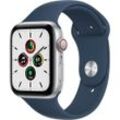 Apple Watch Series SE 1 (2020) GPS + Cellular 44 mm - Aluminium Silber - Sportarmband Blau