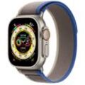 Apple Watch Ultra (2022) GPS + Cellular 49 mm - Titan Titan Natur - Trail loop Blau