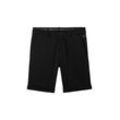 TOM TAILOR DENIM Herren Slim Piqué Chino Shorts, schwarz, Uni, Gr. M