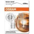 OSRAM W21/5W Original 21/5W (2 Stk.) Glühlampe, Brems-/Schlusslicht,Glühlampe, Park-/Positionsleuchte,Glühlampe, Tagfahrleuchte,Glühlampe, Blinkleucht