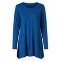 Viskose-Mix-Pullover, Melange blau, 44/46