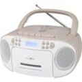 Reflexion RCR2260DAB/PK CD-Radio DAB+, DAB, UKW AUX, CD, Kassette, USB Weiß, Pink