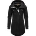 Parka RAGWEAR "Letti Fleece" Gr. L (40), schwarz Damen Jacken Sportliche Fleecejacke mit Kapuze