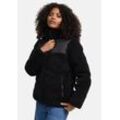 Winterjacke MARIKOO "Kaguraa" Gr. M, schwarz, Damen, Obermaterial: 100% Polyester; Innenmaterial: 100% Polyester; Futter/Wattierung: 100% Polyester, Jacken, warme Teddyfell Sherpa Jacke