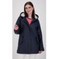 Regenmantel DEPROC ACTIVE "ANKERGLUTTRAUM WOMEN", Damen, Gr. 36 (S), blau (navy), Obermaterial: 100% Polyurethan; Futter: 100% Polyesteru201c, casual, Langarm mit Druckknopf, Mäntel, auch in Großen Größen erhältlich