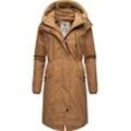 Kurzmantel RAGWEAR "Nicco" Gr. L (40), braun (camelfarben) Damen Mäntel Stylischer Parka für die Übergangszeit