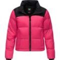 Steppjacke RAGWEAR "Serah" Gr. 4XL (48), pink (fuchsia), Damen, Obermaterial 1: 100% Nylon, Obermaterial 2: 100% Polyester, Innenfutter: 100% Polyester, Wattierung: 100% Polyester, Jacken, stylische Damen Winterjacke im Colourblocking-Design