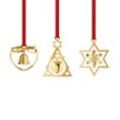 Georg Jensen - Miniatur-Weihnachtsmobile 2024, gold (3er-Set)