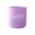 Design Letters - AJ Favourite Porzellan Becher, Happy / dark pink