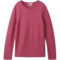 TOM TAILOR Damen Strickpullover mit Bio-Baumwolle, rosa, Uni, Gr. XXL