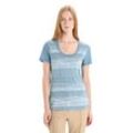 Icebreaker Merino Tech Lite II T-Shirt mit U-Ausschnitt Reflection Lines - Frau - Astral Blue - Größe S