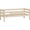 Einzelbett HOPPEKIDS "ECO Comfort Kinderbett, Kiefer Massivholz, Jugendbett inkl. Rollrost", beige (natur), B:76cm H:65cm L:166cm, Kiefer massiv, Betten, 70x160 cm, wahlweise in verschieden Farben/ Matratze/ Absturzsicherung