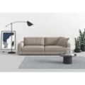 Big-Sofa TRENDMANUFAKTUR "Bourbon", grau (taupe grau), B:264cm H:84cm T:126cm, 100% Polyester, Sofas, extra tiefe Sitzfläche, wahlweise mit Sitztiefenverstellung bestellbar