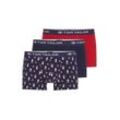 TOM TAILOR Herren Hip Pants im 3er Pack mit Weihnachtsmotiv, blau, Gr. S/4