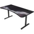 AROZZI Gaming-Tisch "Arena" Tische Gr. B/H/T: 160cm x 81cm x 82cm, schwarz (gunmetal galaxy, schwarz, weiß)