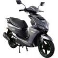 Motorroller ALPHA MOTORS "Powermax 50 ccm 45 kmh EURO 5 (mit/ohne Topcase)", grau (dunkelgrau, schwarz), Motorroller & Mofas, ohne Topcase, B:64cm H:108cm L:178cm