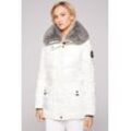 Winterjacke SOCCX Gr. L, weiß, Damen, Material: 100% Polyester, Futter: 100% Polyester, Füllung: 100% Polyester, Kunstpelz: 100% Polyester, bestickt, Jacken, mit Windbreaker-Bündchen