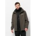 3-in-1-Funktionsjacke JACK WOLFSKIN "LUNTAL 3IN1 JKT M" Gr. L (52), braun (cold, coffee) Herren Jacken