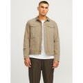 Jeansjacke JACK & JONES "JJIJEAN JJJACKET W SHERPA WI 200 SN" Gr. L, beige (winter twig) Herren Jacken