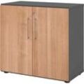 HAMMERBACHER Aktenschrank 928T2, V928T2/G/N/BS grafit, nussbaum 1 Fachboden 80,0 x 42,0 x 74,8 cm