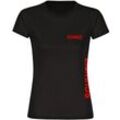 multifanshop Damen T-Shirt - Schweiz - Brust & Seite - Druck rot - Frauen