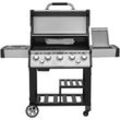 Gasgrill JUSTUS "Mars", silber (edelstahlfarben), B:158cm H:122cm T:62cm, Grills, BxTxH: 158x62x122 cm