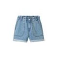 TOM TAILOR DENIM Damen Relaxed Jeans Shorts, blau, Uni, Gr. XS