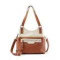 TOM TAILOR Damen Jule Shopper mit Lederimitat-Details, braun, Gr. ONESIZE