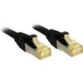 Lindy - 47310 RJ45 Netzwerkkabel, Patchkabel cat 6a (Rohkabel cat 7) s/ftp 3.00 m Schwarz mit Rastnase